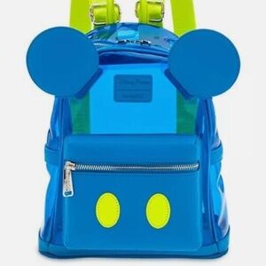 Loungefly Neon Blue Clear Backpack